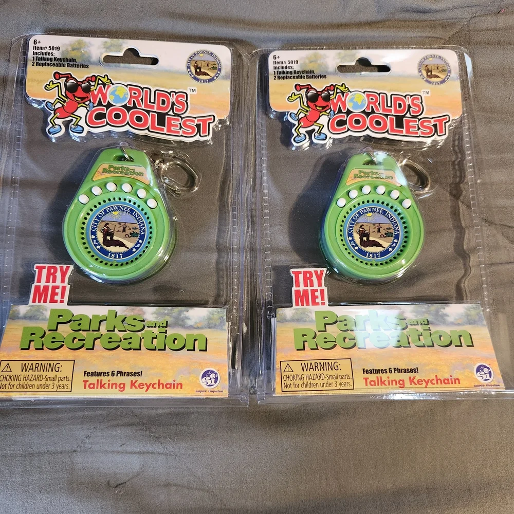 Parks and Recreation Talking Keychain - Green